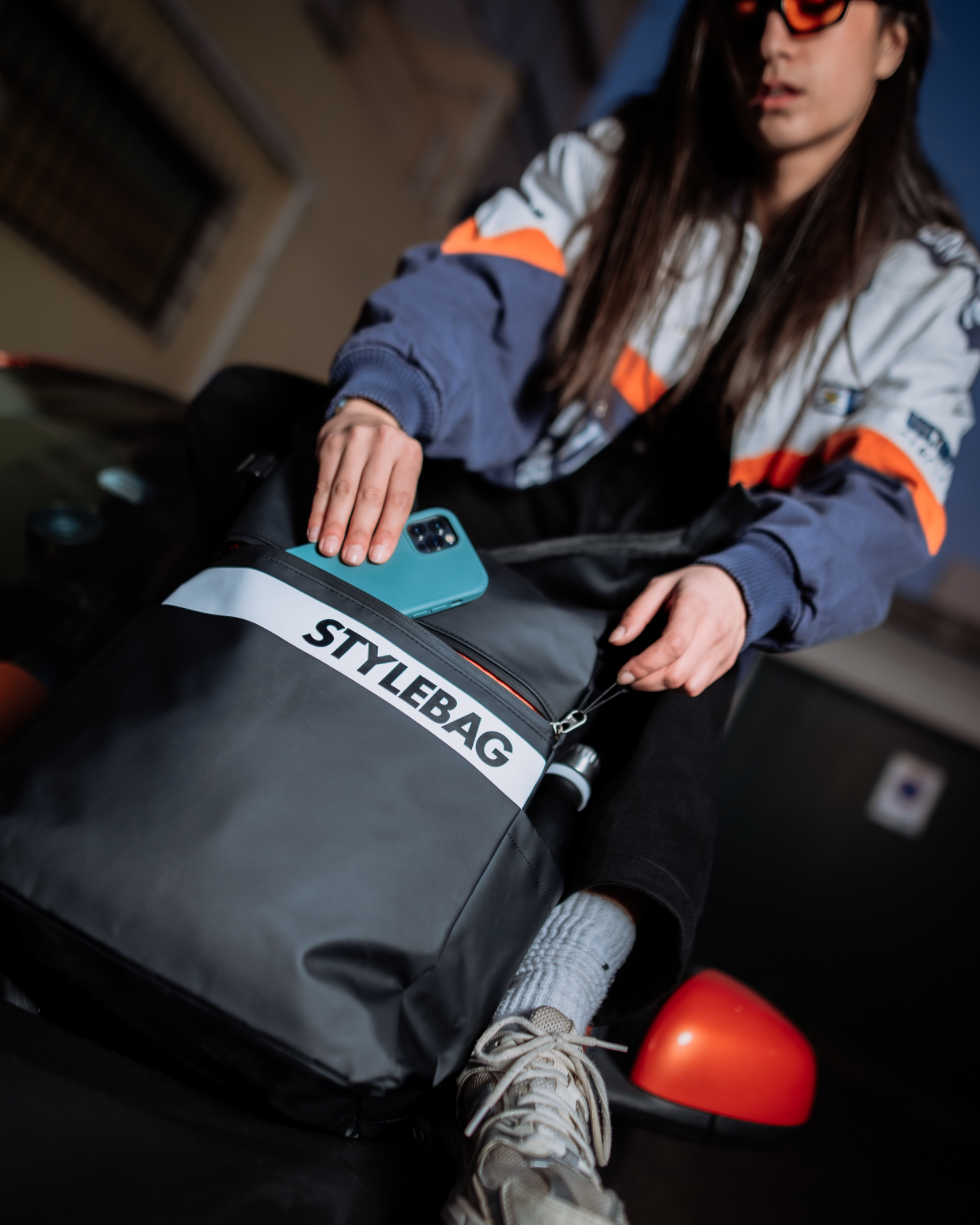 Rolltop Rucksack mit Laptopfach