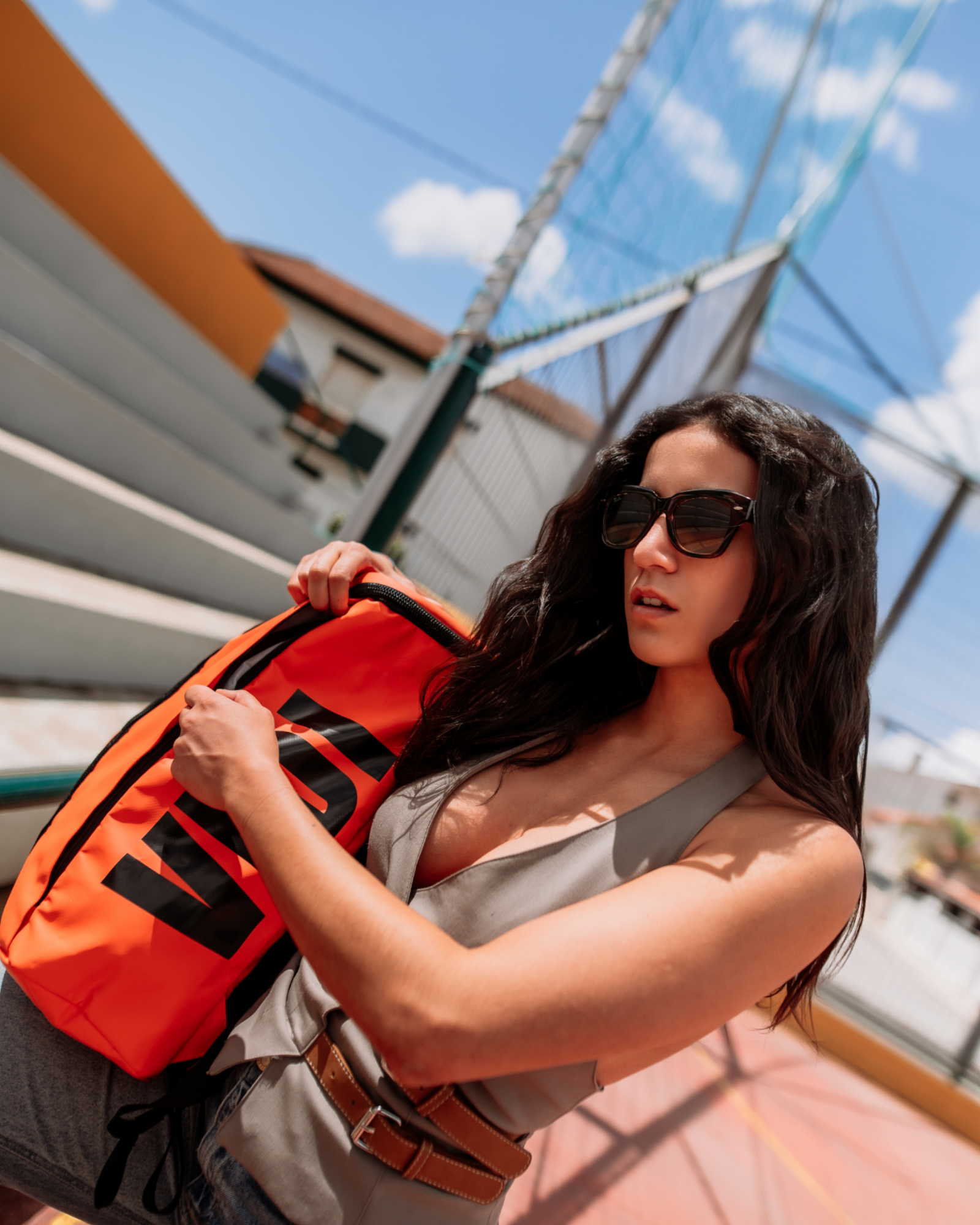 Rucksack Orange/Schwarz