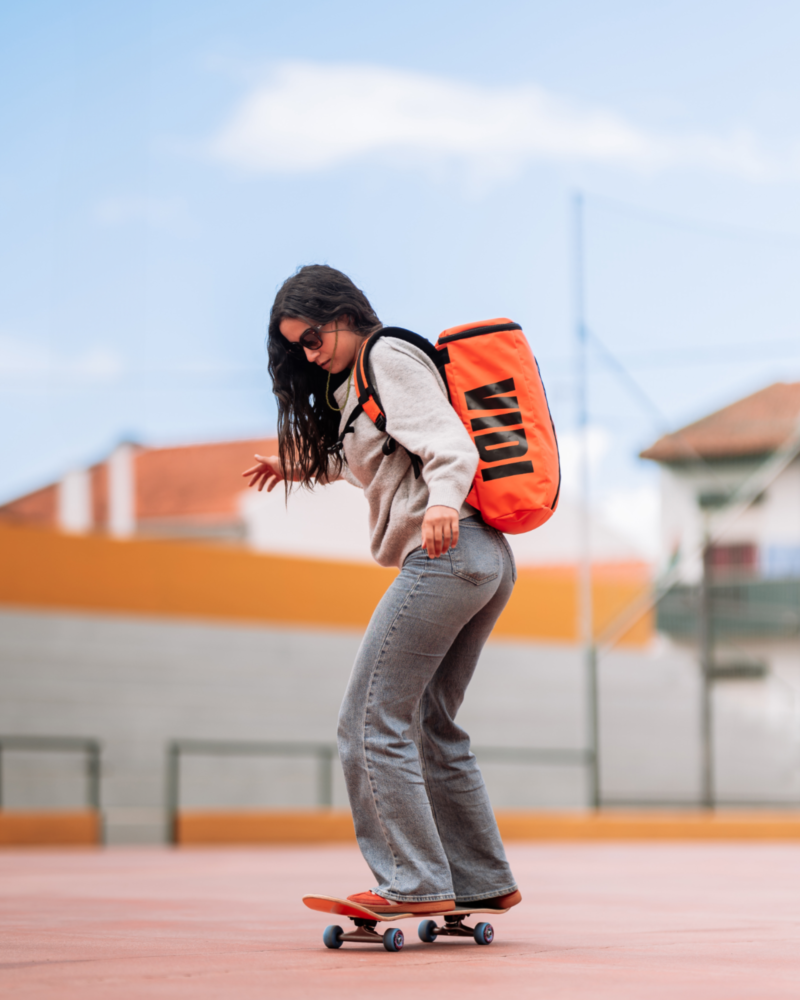 Rucksack Orange/Schwarz