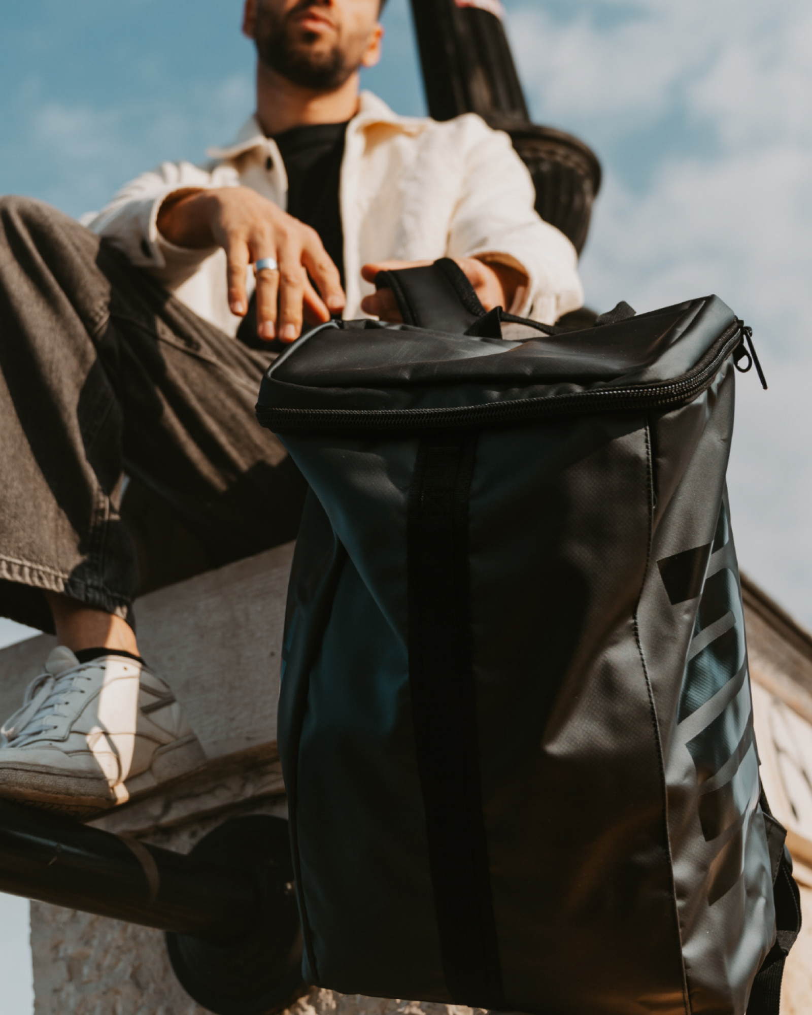 Wasserfester Rucksack Schwarz