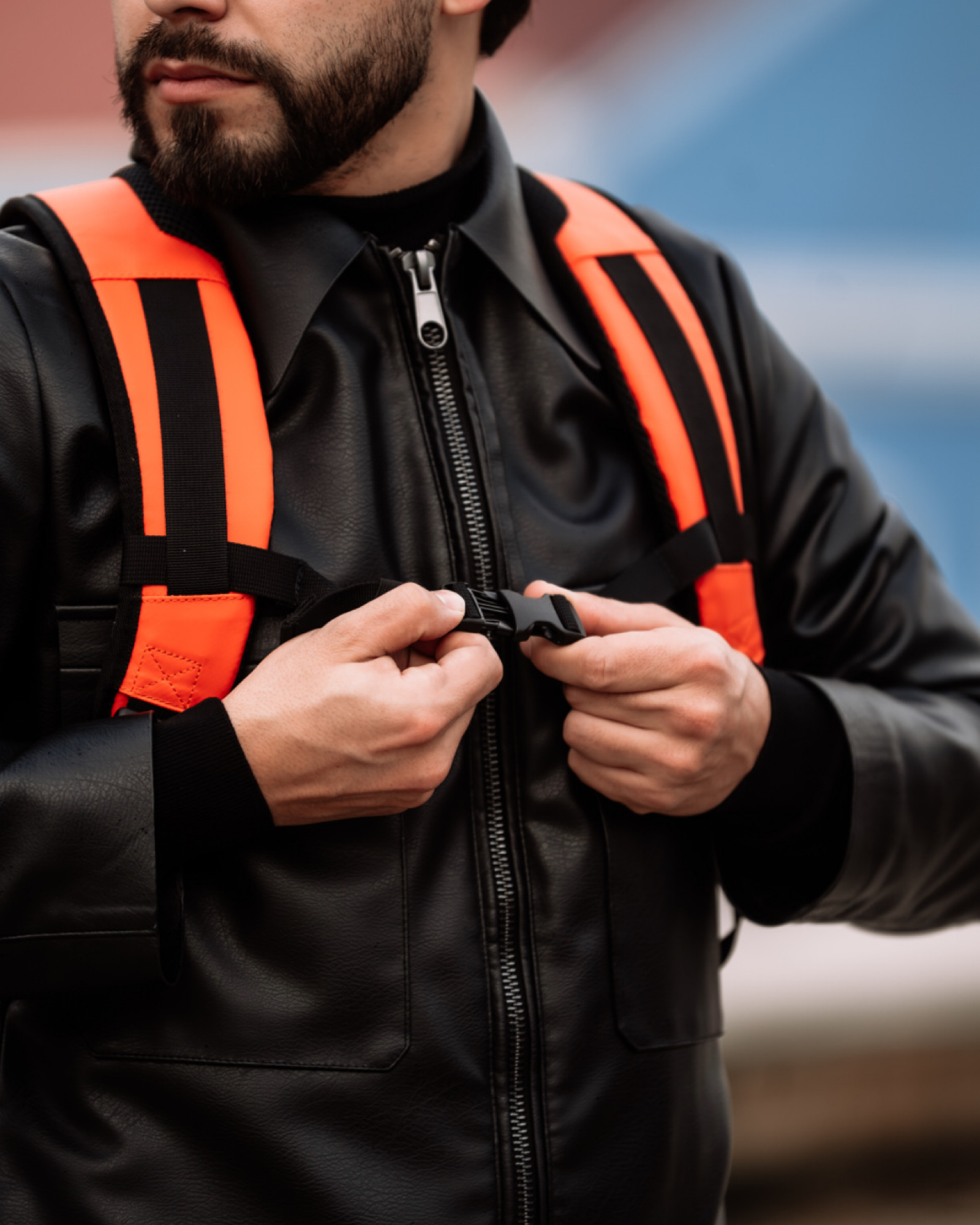 Wasserfester Rolltop Rucksack Orange