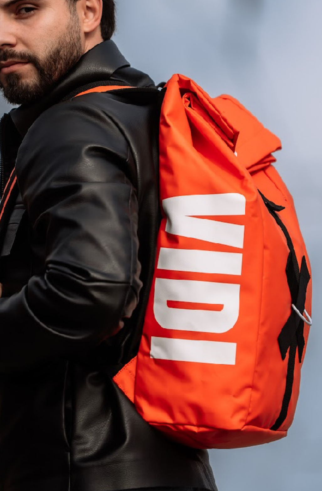 Wasserfester Rolltop Rucksack Orange